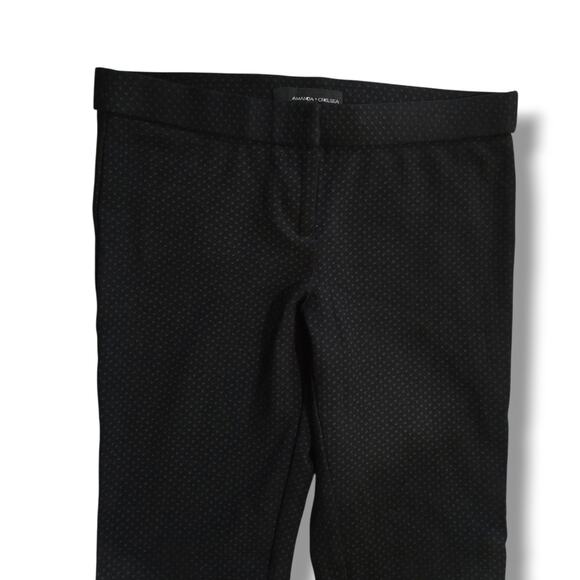 Amanda + Chelsea Women’s Black Subtle Print Slim Ankle Dress Pants – Size 6 - Picture 4 of 9